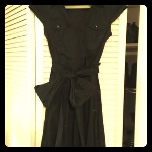 Black wrap dress